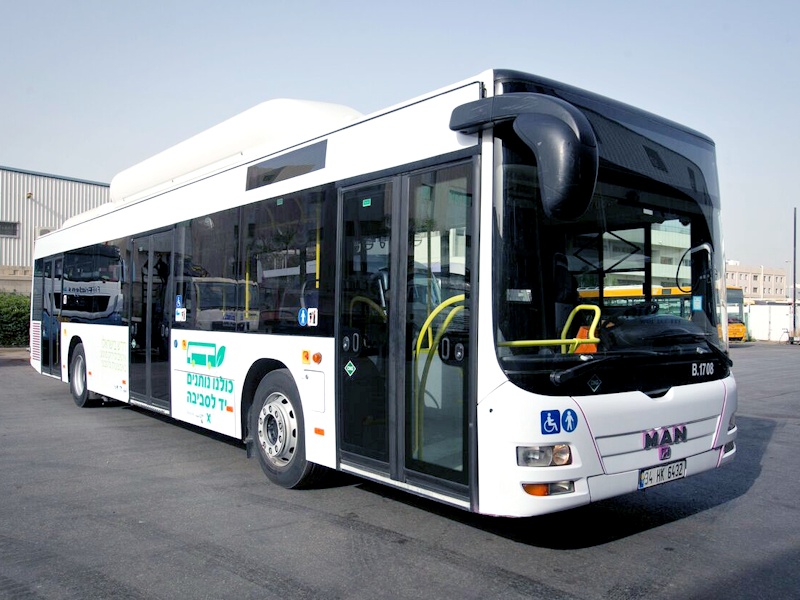 For the first time in Israel: compressed natural gas (CNG) bus